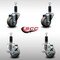 Service Caster 3'' SS Gray Poly Wheel Swivel 1-1/8'' Expanding Stem Caster Set 2 Brakes, 4PK SCC-SSEX20S314-PPUB-2-TLB-2-118 - alternate 3